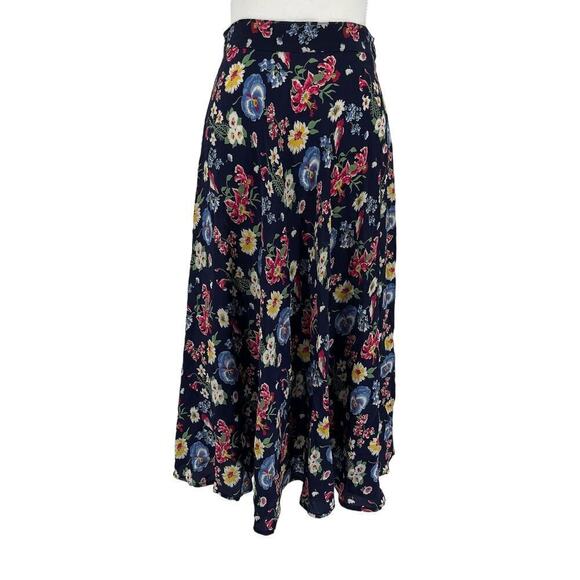 Vintage 90’s Herman Geist Mini Skirt Colorful Floral Spring Summer 6 Petite - Picture 2 of 9
